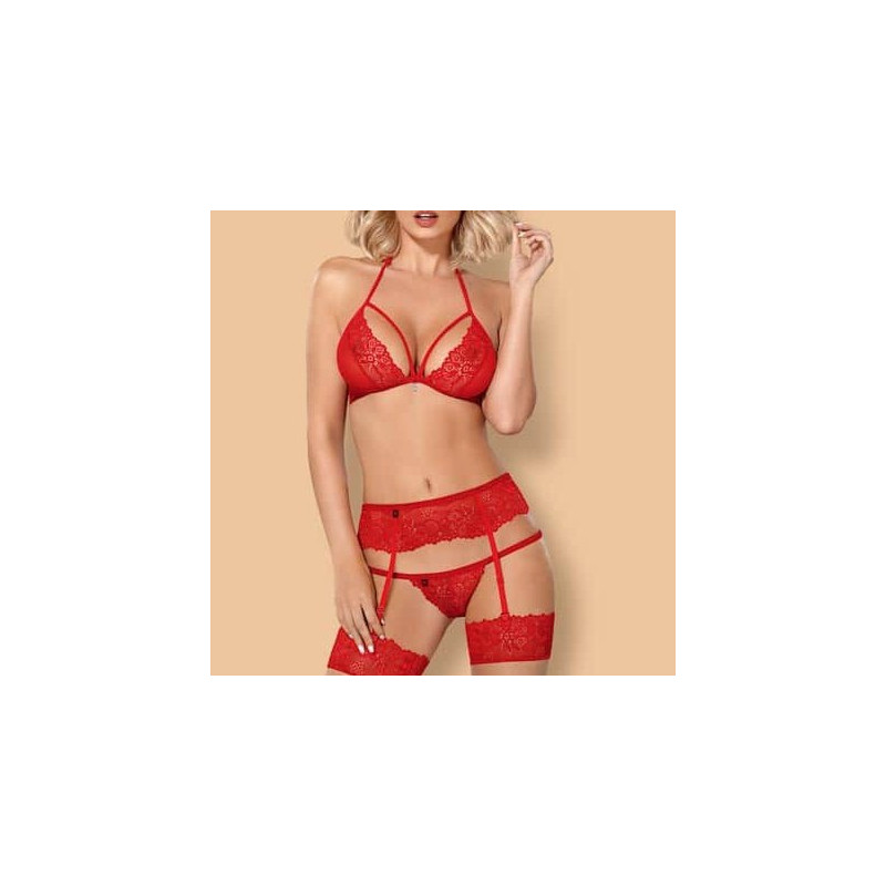 Obsessive Ensemble Kalicy 3 Pièces - Rouge
